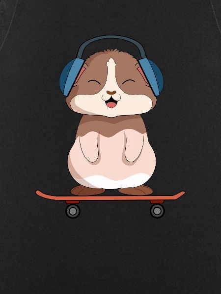 Skateboarder cochon d'Inde