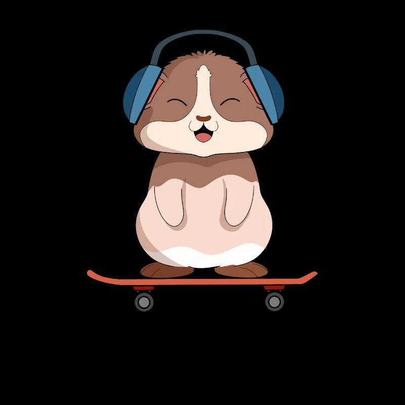Guinea Pig Skateboarder