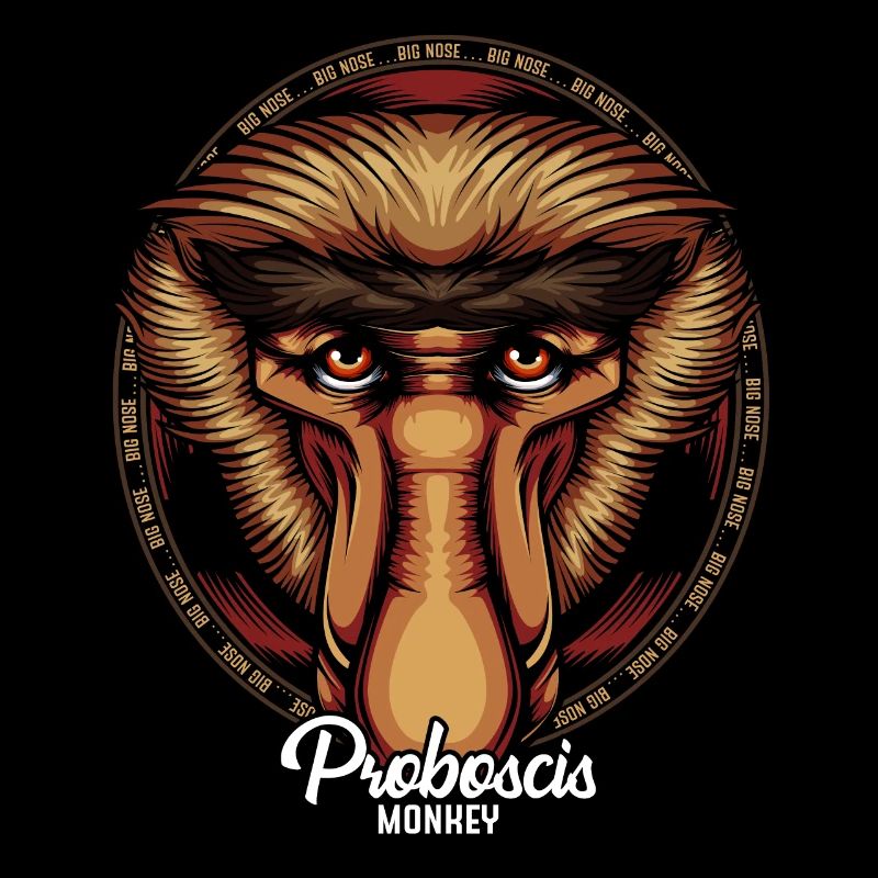 Cadeau de faune de visage de visage de singe de Proboscis