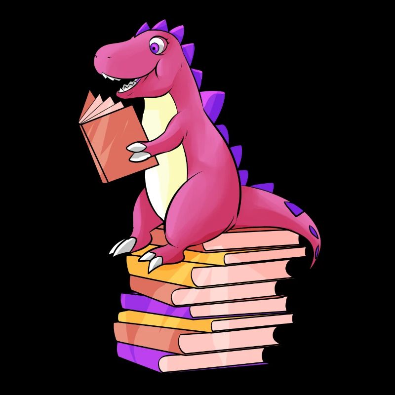 Dino liest Bücher