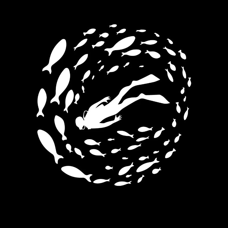École de plongée du poisson snorkeler idée cadeau mer