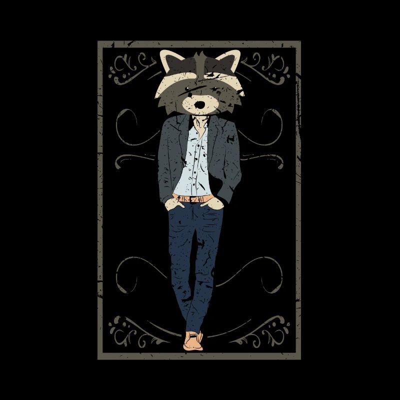 Mann cool Waschbär Geschenk