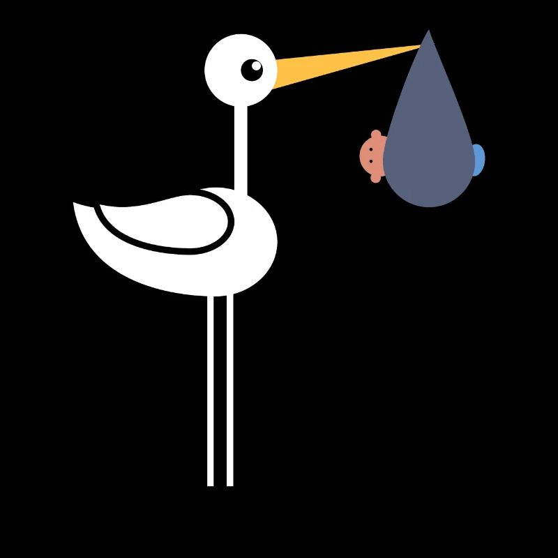 Cigogne avec bébé