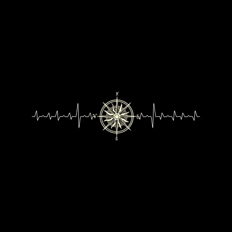 Compass Heartbeat Cool Gift