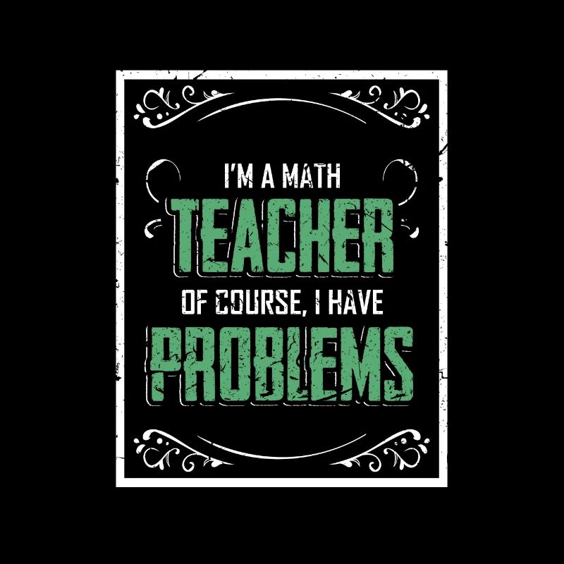 Math Teacher Problem Textured Gift