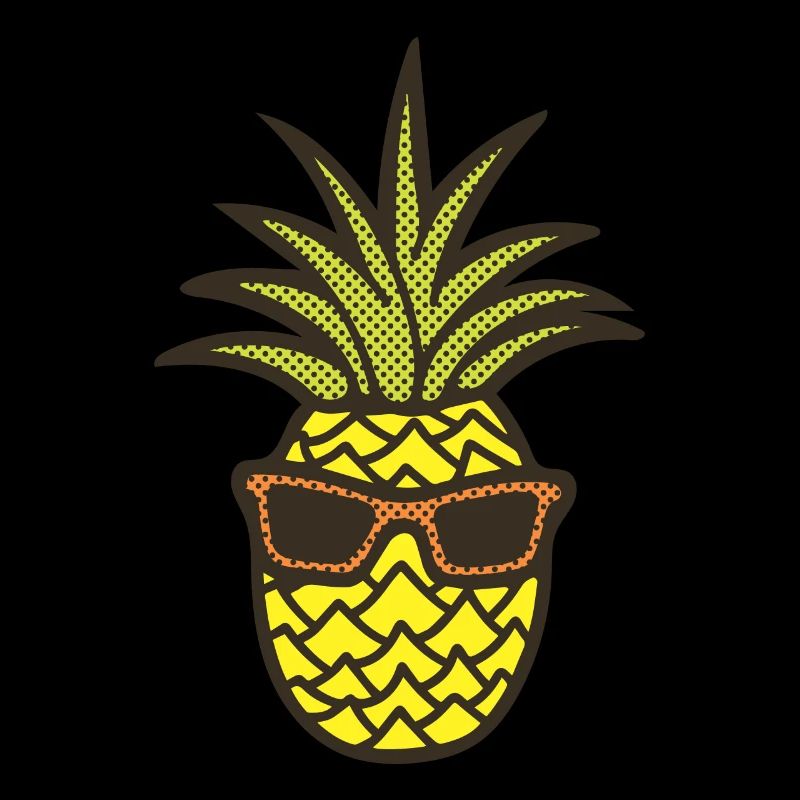 Pineapple with sunglasses