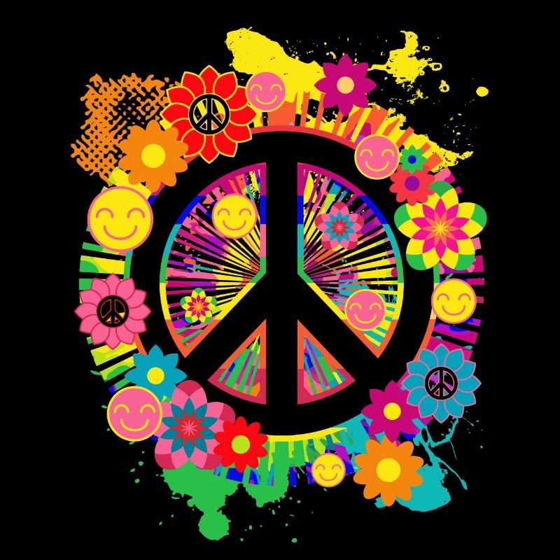 Friedenszeichen Hippie 70er Geschenkartikel