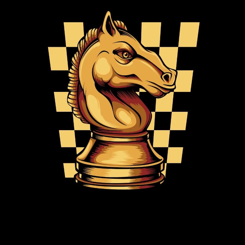 Pièce d'échecs Springer Chessboard