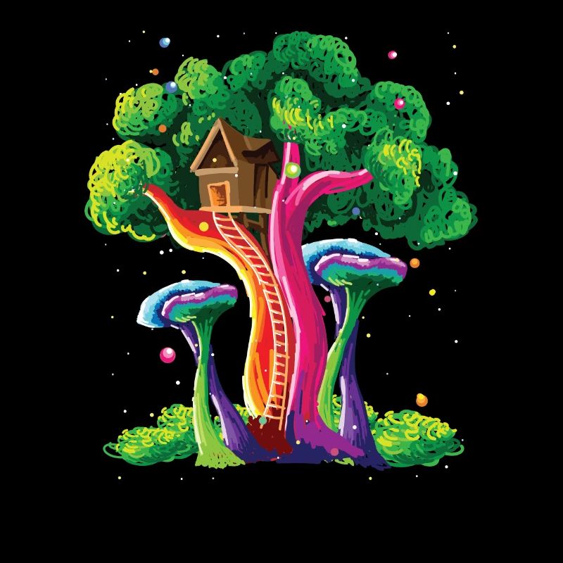 Cadeau de couleur vive de la forêt arbre forêt sauvage coloré