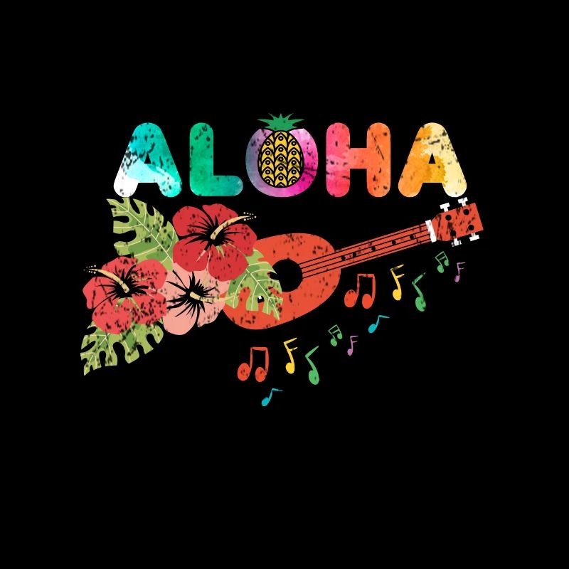 Ukulele Aloha guitar Hawaii flowers gift