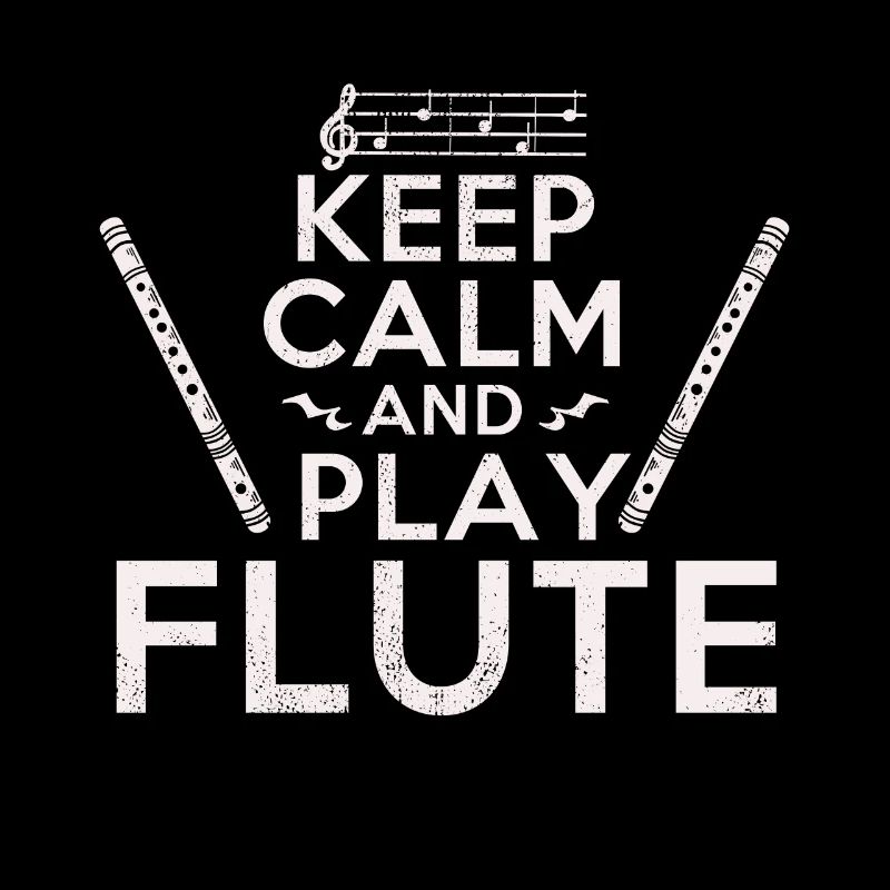 Keep Calm Flute Player Flutist Flute Gift Idea