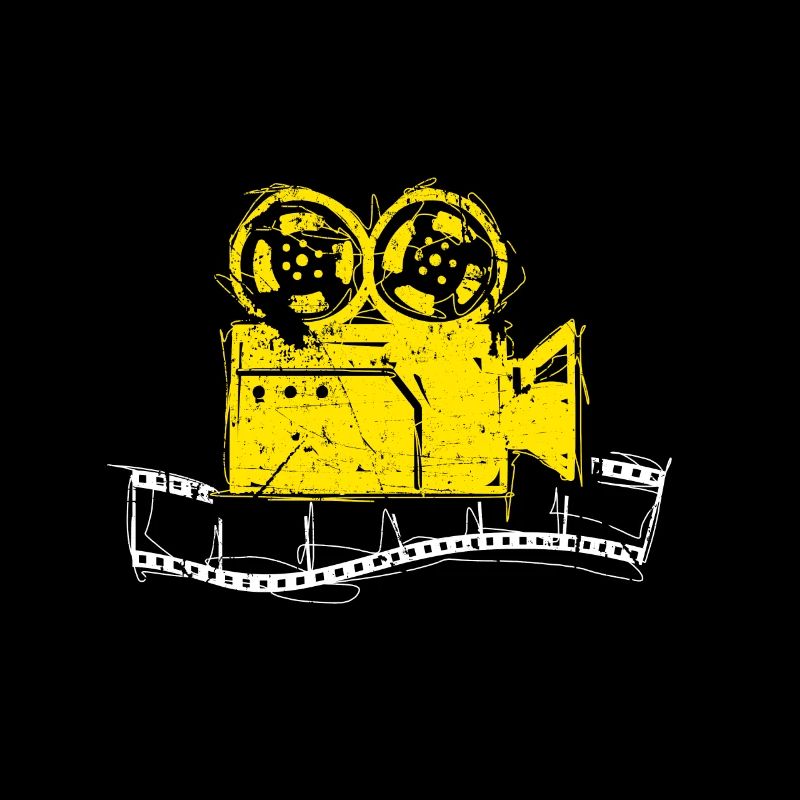 Le cadeau de films d'icône de caméra vidéo jaune
