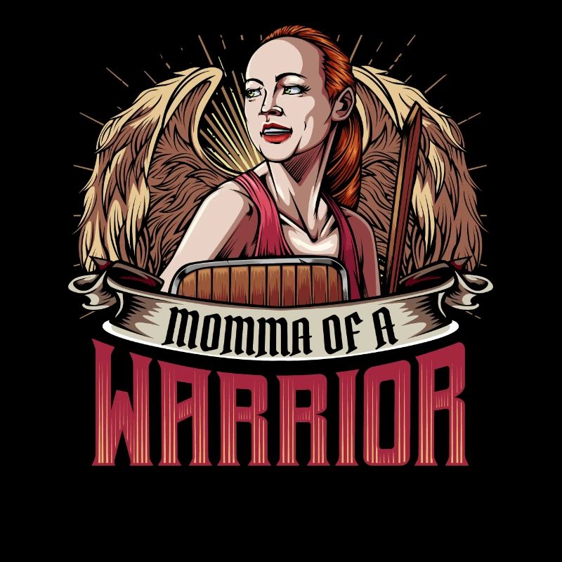 Momma Of A Warrior | Cool Sohn Muttertag Geschenk
