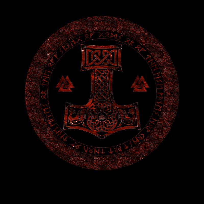 Thor Hammer Mjölnir Mjolnir dans le cercle de runes