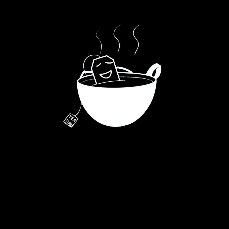 Funny comic tea design for cold winter days