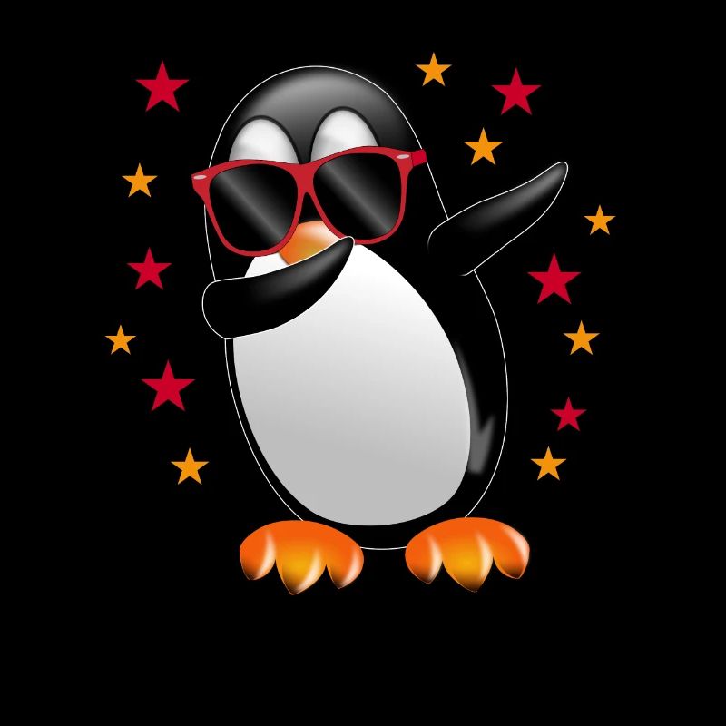 Dabbing Pingouin Dab dance lunettes de soleil étoiles lust