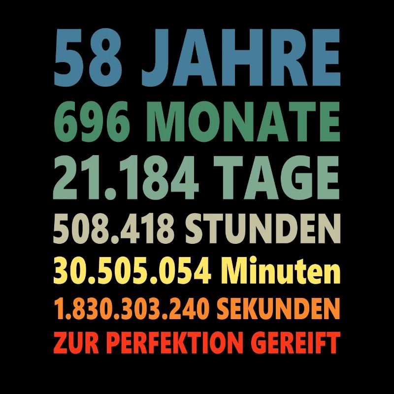 58 Jahre 58. Geburtstag 58ter Geschenk