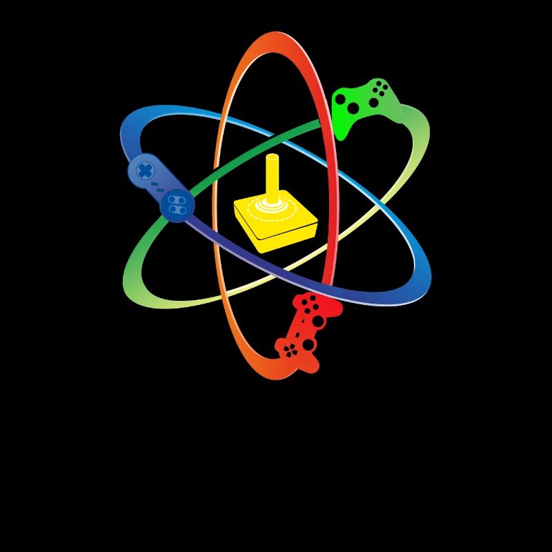Gamer Atom Consoles Player Gaming Computer Shirt