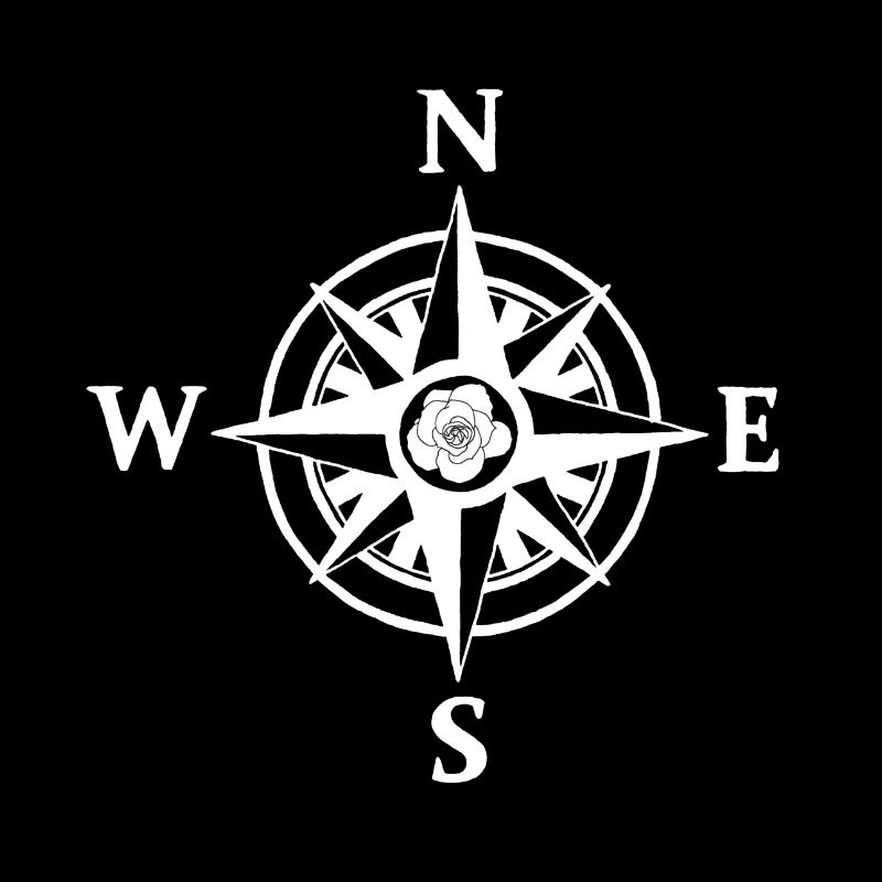 Compass rose (white)