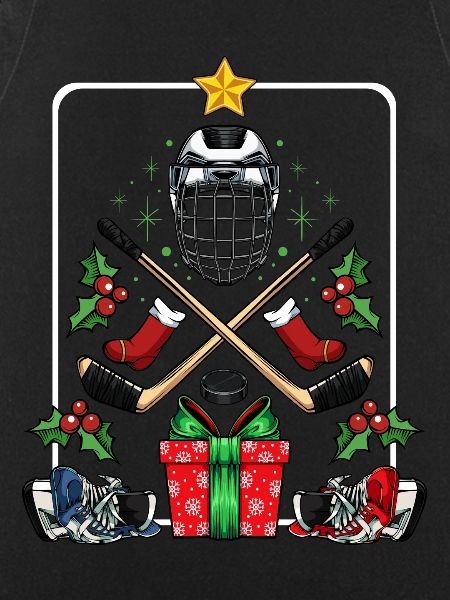 Sticks de casque de Noël de hockey