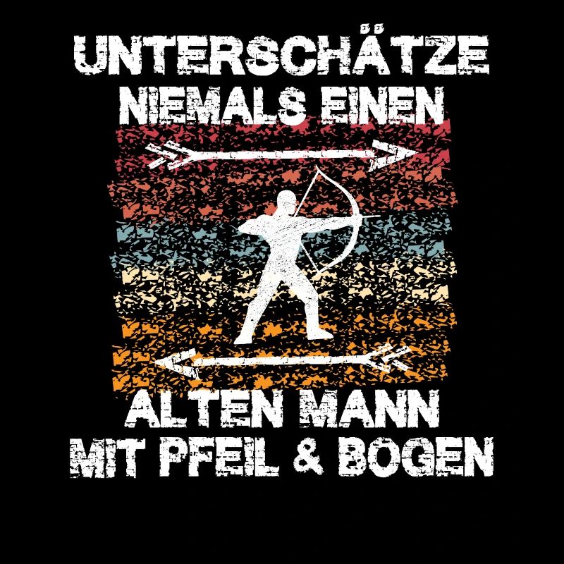 Alter Mann Bogenschütze Bogenschießen Pfeil Bogen