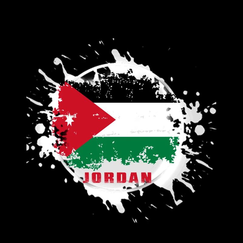 Drapeau de la Jordanie avec blob