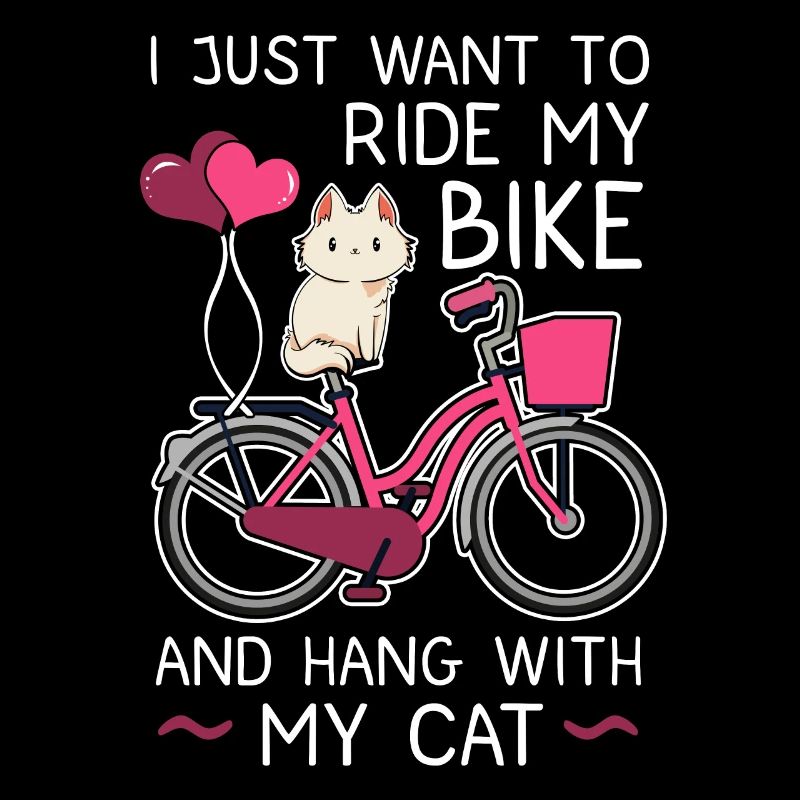 Montez sur mon vélo et accrochez-vous avec mon chat