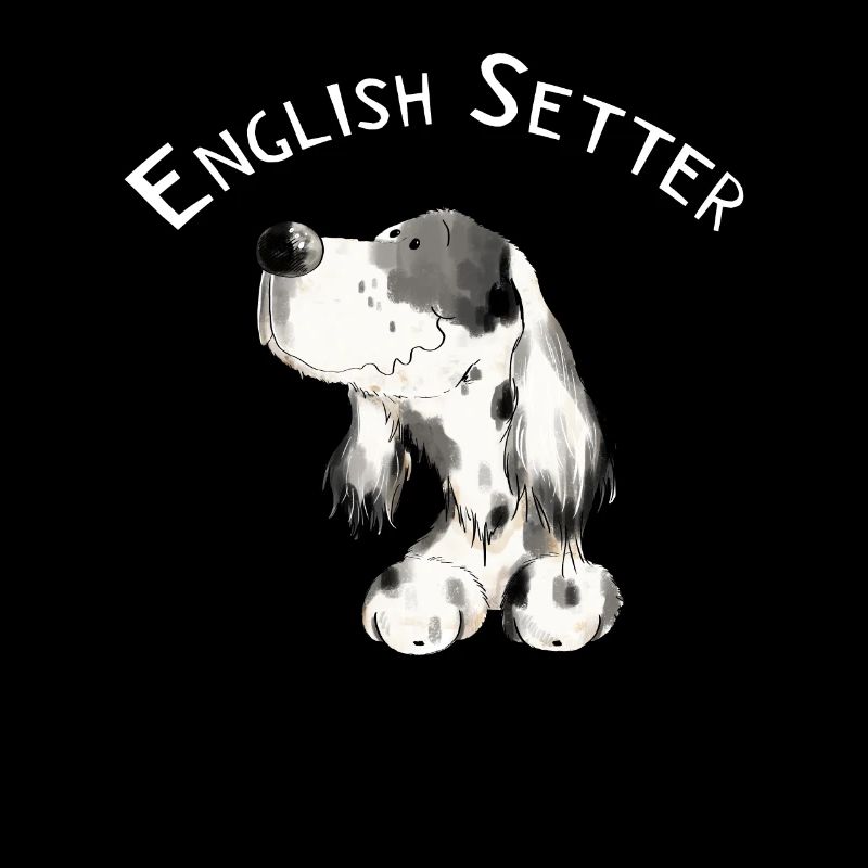 Happy Englischer Setter I Hunde Comic Geschenk