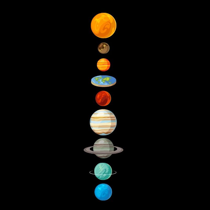Flat Earth Sonnensystem Geschenk