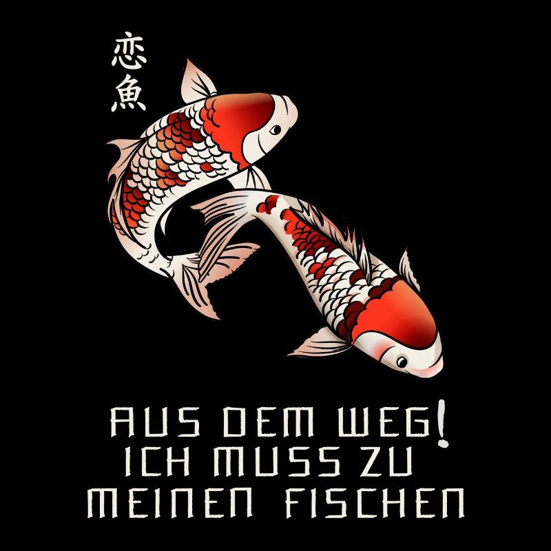Koi Karpfen Spruch Gartenteich Teich
