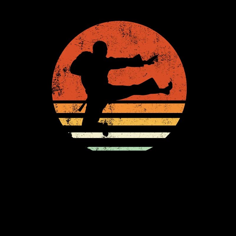 Retro Karate jump kick