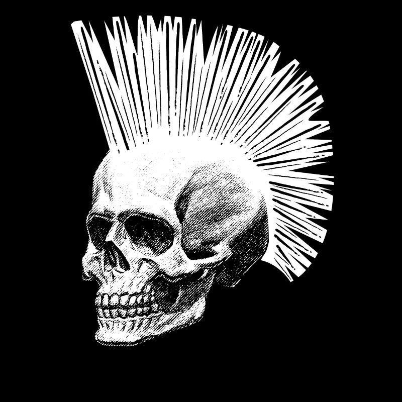 Punk skull skull gift punk rock