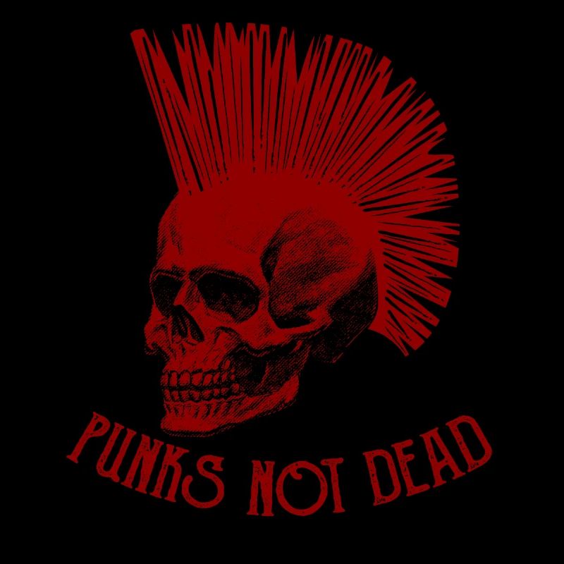 Punks Not Dead Punker Punk Rock Skull Gift