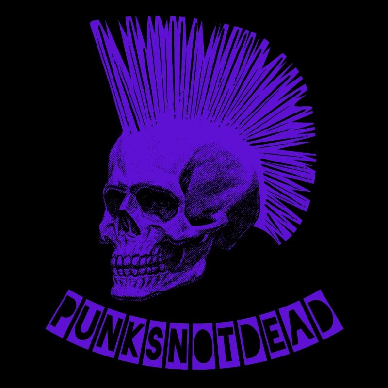 Punks Not Dead Punker Skull Skull Coiffure