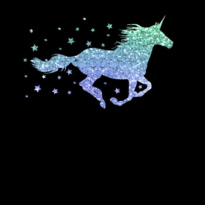 Einhorn Glitzer Damen Mädchen Geschenk Pferd