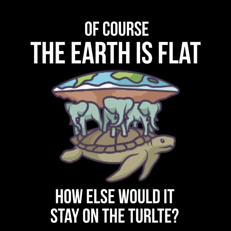 Of course the earth is flat - Turtle