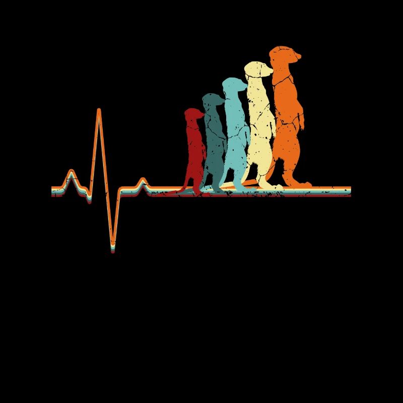 Retro Erdmännchen EKG