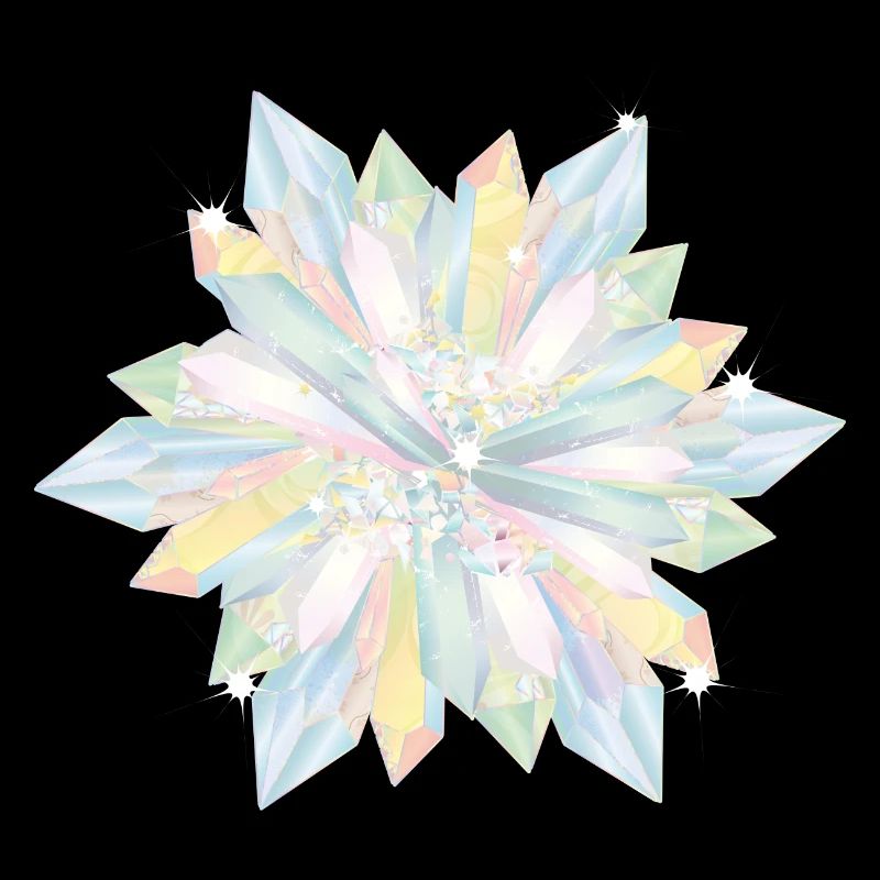 iridescent crystals star