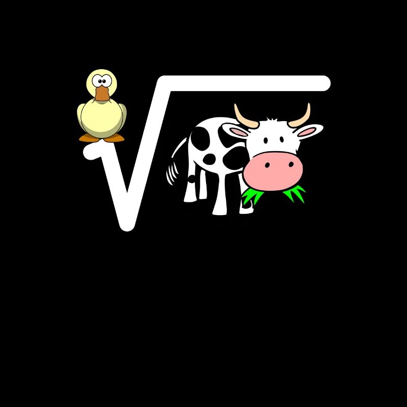 Math teacher duck root cow pun gift
