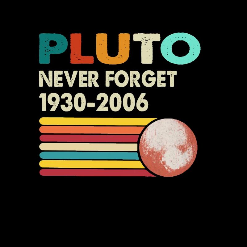 Never Forget Pluto Retro Style Funny Space Science