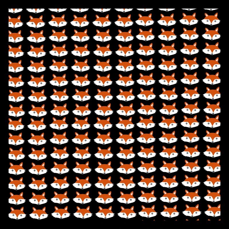 Fox head pattern, children's pattern