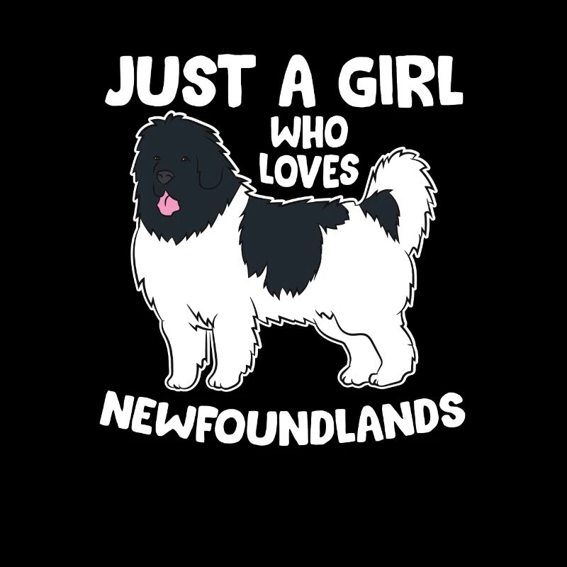 Nur Ein Mädchen das Newfoundlands Hunde Liebt
