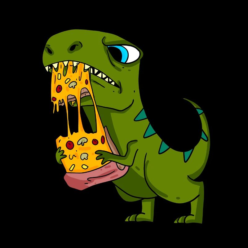 Cadeau de restauration rapide de pizza de dinosaure Dino