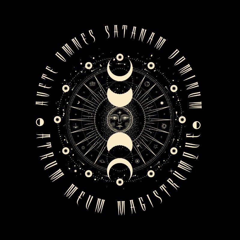 Witchcraft Gothic Geometric Sun Black Magic
