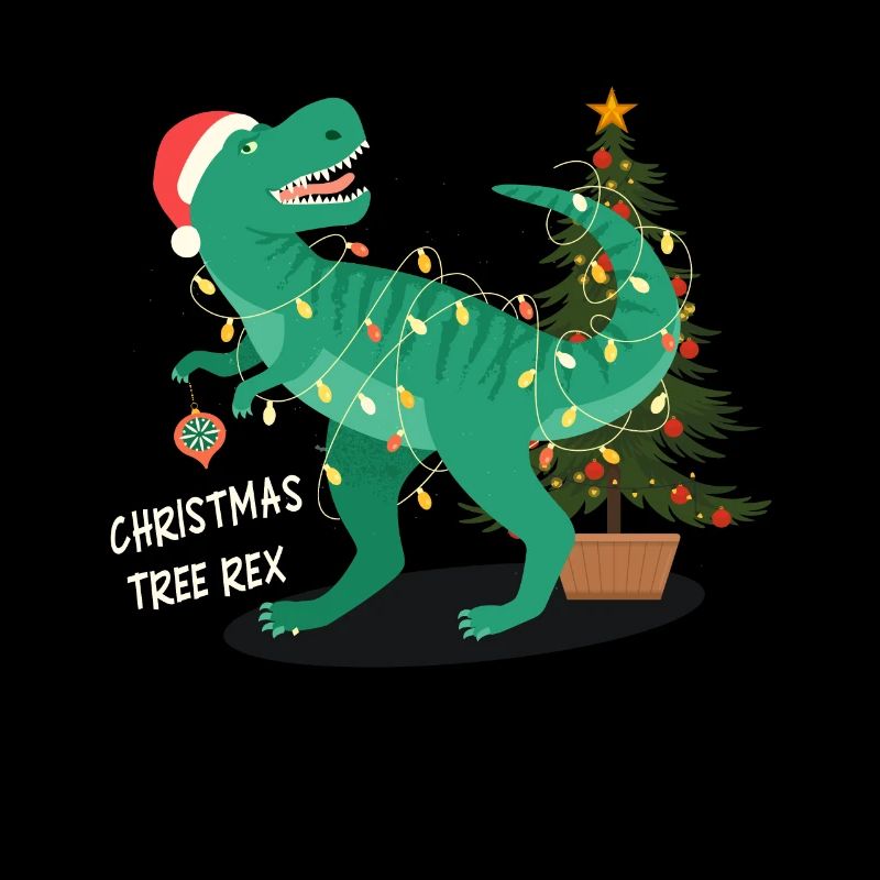 Christmas Tree Rex Weihnachtsbaum T-Rex Design