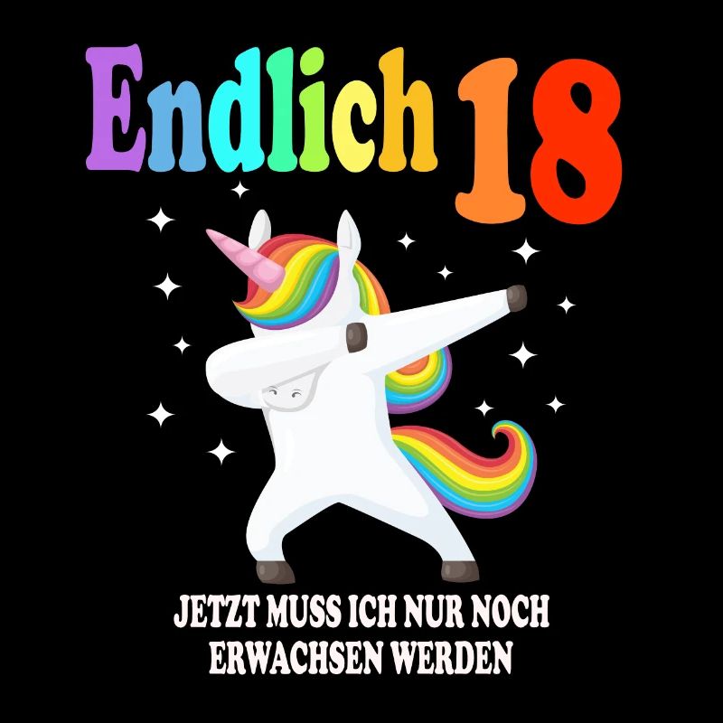 18. Geburtstag Einhorn Einhörner Erwachsen