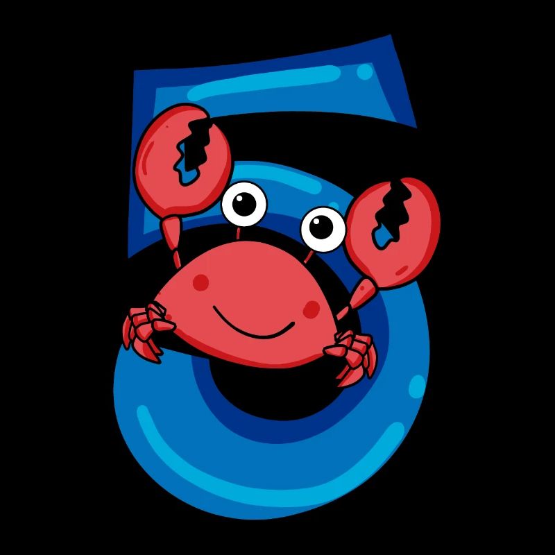 Krabb mit der Nummer 5 - 5 Geburtstag Geschenkidee
