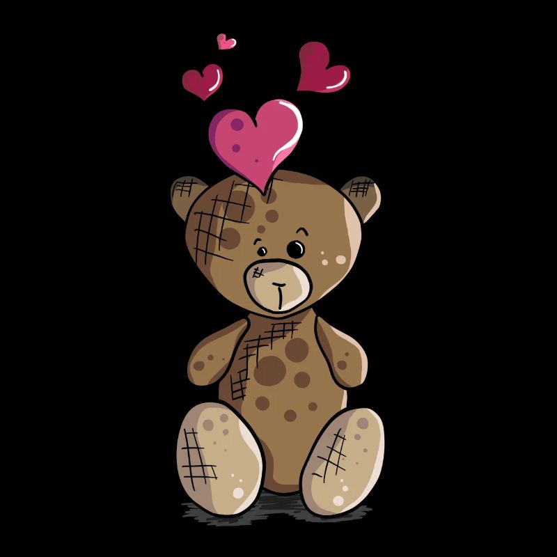 Teddy bear with heart teddy bear motif