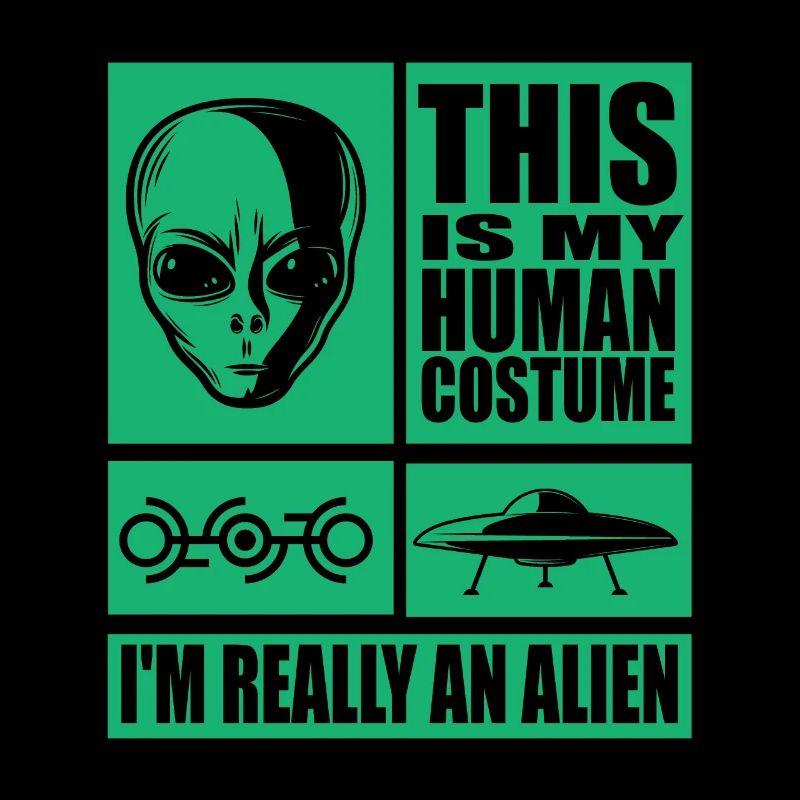 C’est mon costume humain, je suis un vrai alien