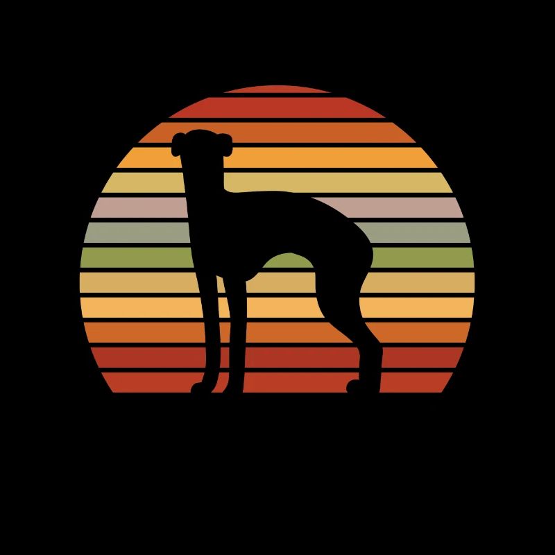 Whippet vintage graphic British Greyhound